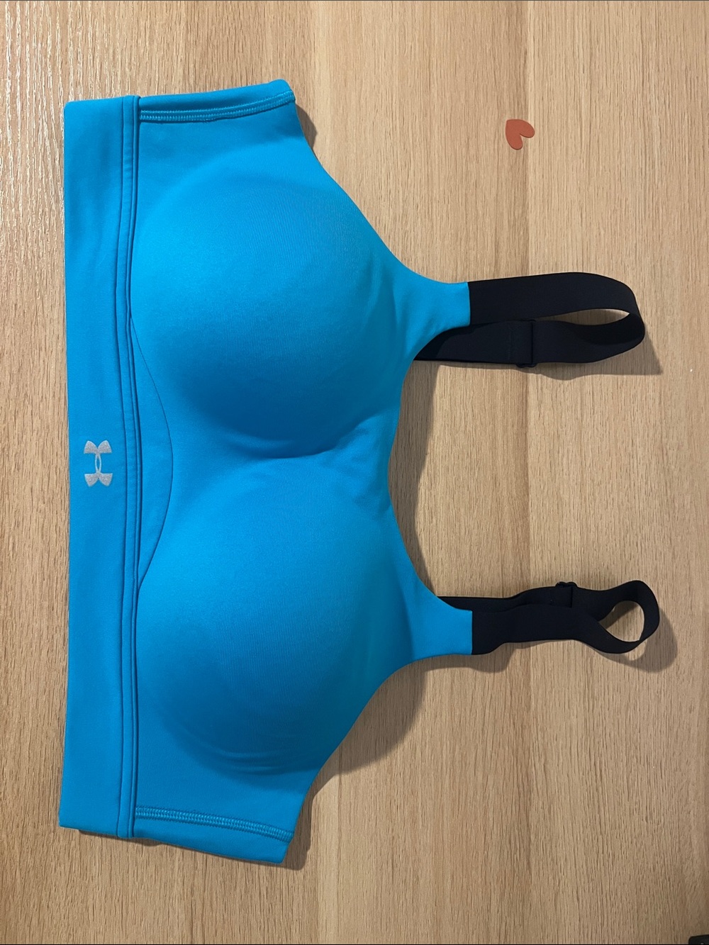 Teal w/ Black Straps Under Armour Sports Bra - 38C